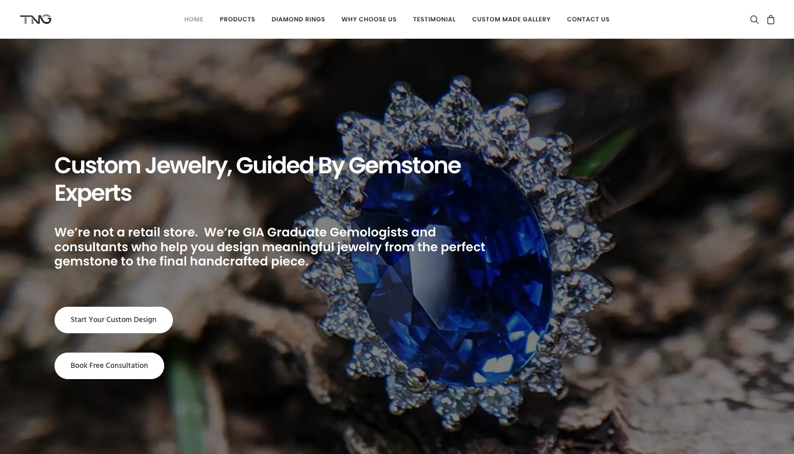 Current public Thai Native Gems homepage captured on 25 August 2026